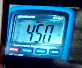 photo of DMM current measurement display