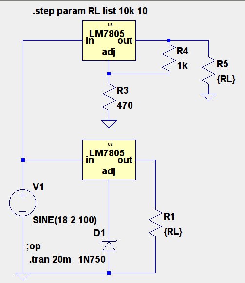 Come cambio la tensione di uscita dell'LM7805?